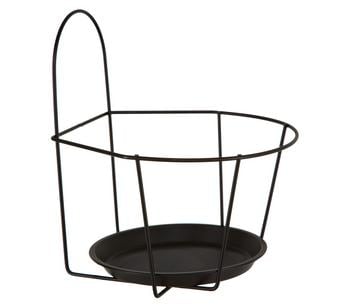 Dehner Metall-Wandblumentopfhalter Kaya, schwarz - Metall