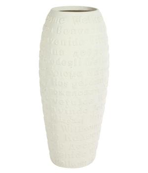 fleur ami Kunststoff-Vase Welcome, bauchig, creme