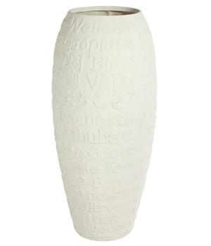 fleur ami Kunststoff-Vase Welcome, bauchig, creme