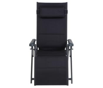 Siena Garden Camping Relaxstuhl Premium, anthrazit, Dunkelgrau - Aluminium / Textilien Kunststoff