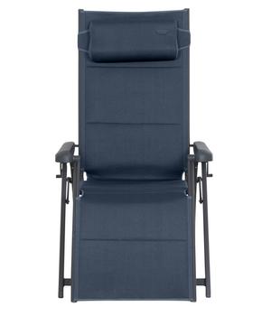 Siena Garden Camping Relaxstuhl XL Premium, blau, Dunkelblau / Dunkelgrau - Aluminium Textilene Kunststoff