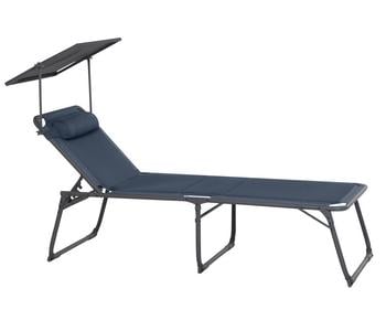 Siena Garden Campingliege Premium, blau, ca. B69/H43/T200 cm, Dunkelblau - Aluminium / Textilien Kunststoff