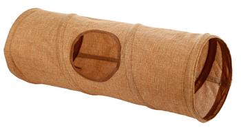 KERBL Nagertunnel, ca. Ø18/B50 cm, Braun - Leinen