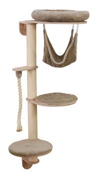 KERBL Wandkratzbaum Dolomit Grappa, beige, ca. B80/H158/T66 cm - Sisal / Holz Plüsch