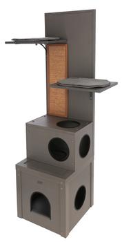 KERBL Katzenspielhaus Alex ECO, grau, ca. B42/H152,5/T42 cm