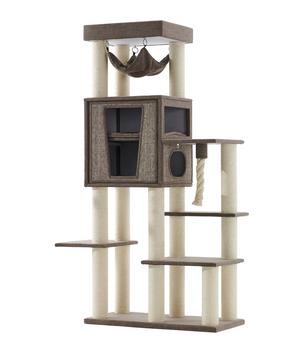 Nobby Kratzbaum Kasil, ca. B100/H203/T50 cm, Braun - Holz / Plüsch Sisal