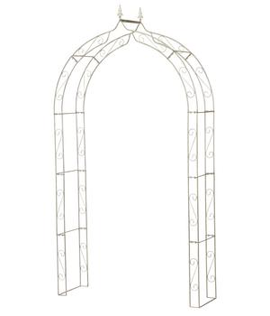 Siena Garden Metall-Rosenbogen Siena, ca. B140/H252/T40 cm, Silber - Metall