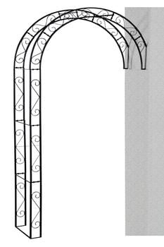Siena Garden Metall-Rosenbogen Cambridge, ca. B130/H245/T35 cm, Schwarz - Metall