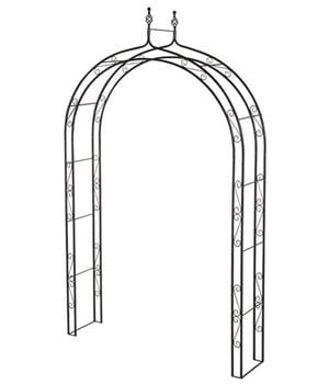 Siena Garden Metall-Rosenbogen Oxford, ca. B150/H250/T36 cm, Dunkelgrau - Metall