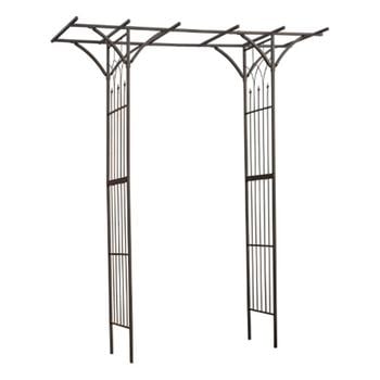 Dehner Metall Rosenbogen, ca. B114/H232/T66 cm, Schwarz - Stahl