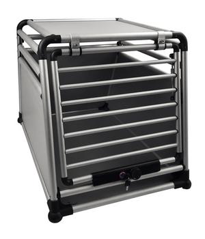 Nobby Hundetransportbox Round Corner, Grau - Aluminium / Stahl Kunststoff