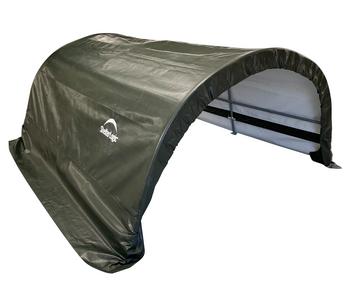 Shelter Logic Weidezelt Run-In, ca. B260/H150/T300 cm, Dunkelgrün - Stahl / Polyethylen