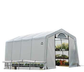 Shelter Logic Foliengewächshaus, Weiß - Stahl / Polyethylen