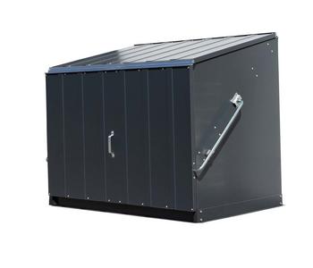 Trimetals Fahrradbox Stowaway, ca. B138/H113/T89 cm, Dunkelgrau - Stahl / Edelstahl