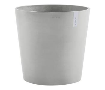 Ecopots Kunststoff-Topf Amsterdam mit Wassersystem, rund, hellgrau - Kunststoff