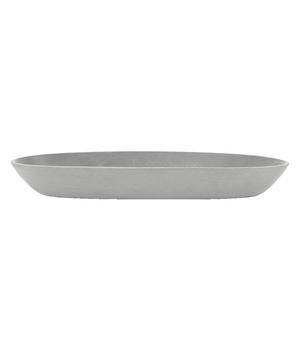 Ecopots Kunststoff-Untersetzer Sofia, oval, ca. B26/H3/T11,7 cm, Hellgrau - Kunststoff