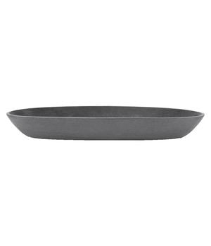 Ecopots Kunststoff-Untersetzer Sofia, oval, ca. B26/H3/T11,7 cm, Grau - Kunststoff