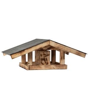 Dehner Natura Premium Futterhaus Karwendel, geflammt, braun, ca. B71,4/H27,7/T52 cm