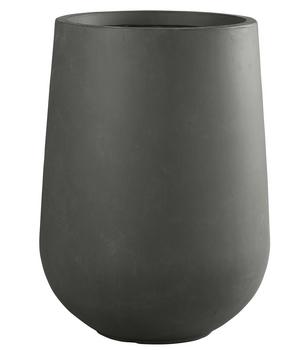 Dehner Fiberglas-Topf Curved, rund, anthrazit