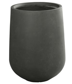 Dehner Fiberglas-Topf Curved, rund, anthrazit