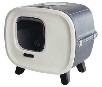 SAVIC Katzentoilette Mira de luxe, ca. B55,5/H49,5/T44 cm, Grau / Weiß - Kunststoff