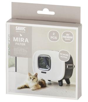 SAVIC Aktivkohlefilter für Katzentoilette Mira de luxe, ca. B12/T12/H1,4 cm, Schwarz