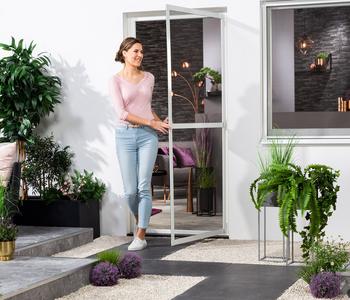 Hecht Türbausatz Compact, ca. B120/H240 cm, Dunkelgrau - Aluminium / Kunststoff