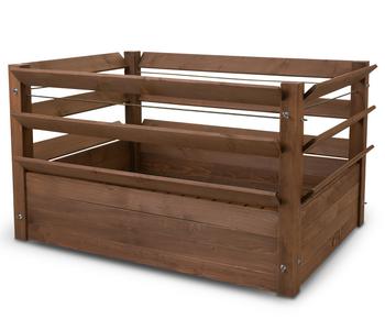 Hecht Holz-Kräuterhochbeet, ca. B125/H73/T91 cm, Dunkelbraun - Holz