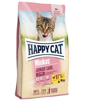 Happy Cat Trockenfutter für Katzen Minkas Junior Care, Geflügel, 10 kg