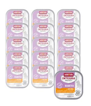 animonda INTEGRA PROTECT Nassfutter für Katzen Diabetes Adult, Geflügel, 16 x 100 g