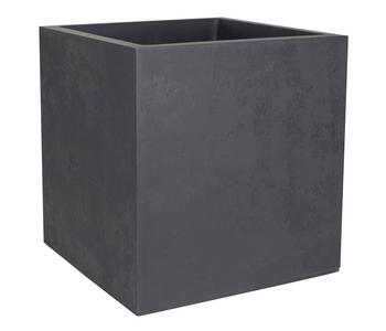 EDA Kunststoff-Pflanztopf Basalt Up, quadratisch, anthrazit - Polypropylen
