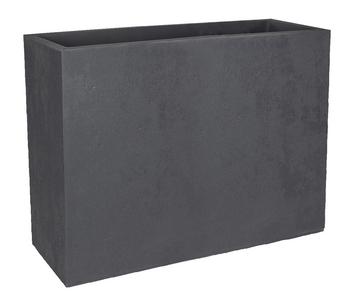 EDA Kunststoff-Blumenkasten Basalt Loft L, rechteckig, anthrazit, ca. B78,5/H60/T29,5 cm - Polypropylen