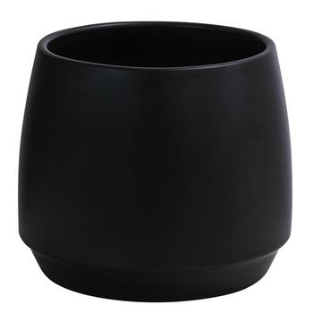 3 x Dehner Keramik-Übertopf Blumentopf Wido, bauchig, ca. Ø15 cm, Anthrazit - Keramik - Mindestbestellmenge: 3 Stk.