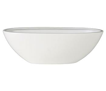 Scheurich Keramik-Pflanzschale, oval, ca. B42/H14,3/T20 cm, Weiß - Keramik