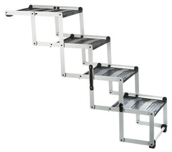 Trixie Falt-Treppe, grau, ca. B37/H60-70/T140-160 cm - Aluminium / Kunststoff