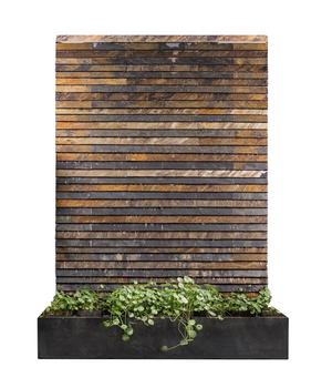 Climaqua Naturschiefer-Gartenbrunnen Wasserwand Ava Wall, ca. H158 cm, Braun - Schiefer