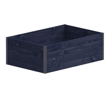 Upyard Holz-Hochbeet GardenBox I-Box, ca. B120/H40/T80 cm, Schwarz - Holz, Stahl