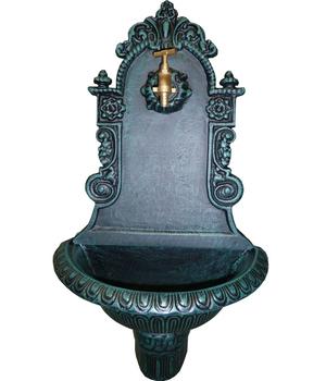 Tomco Aluminium-Wandbrunnen Triumph, ca. H72 cm, Grün, Schwarz - Aluminium