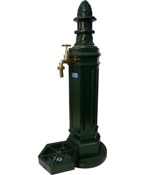 Tomco Aluminium-Gartenbrunnen Antik, ohne Wasserhahn, ca. H99 cm, Grün - Aluminium