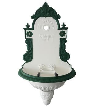 Tomco Aluminium-Wandbrunnen Wiener Bassena, ohne Hahn, ca. 87 cm, Grün - Aluminium
