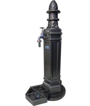 Tomco Aluminium-Gartenbrunnen Antik, ohne Wasserhahn, ca. H99 cm, Grau - Aluminium