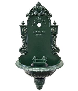 Tomco Aluminium-Wandbrunnen Wiener Bassena, ohne Hahn, ca. 87 cm, Dunkelgrün - Aluminium