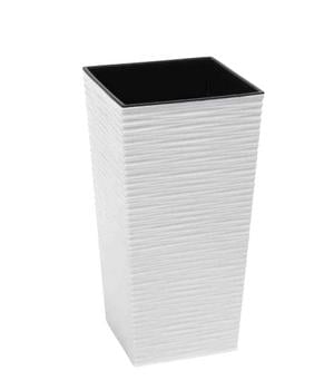 Siena Garden Kunststoff-Säule ECO Nizza, konisch, ca. B35/H68/T35 cm, Weiß - Kunststoff