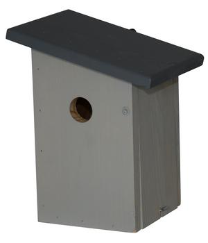 Dehner Natura Premium Nistkasten Jonna, ca. B19/H24/T16 cm, Grau - Kiefernholz