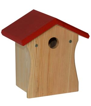 Dehner Natura Premium Nistkasten Smilla, ca. B19,5/H22,5/T16,5 cm, Rot - Kiefernholz
