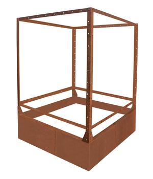 Palatino Cortenstahl-Tomatenhaus, braun, ca. B100/H183/T100 cm - Cortenstahl