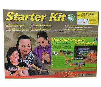 Lucky Reptile Starter Kit Komplettset Bartagame, ca. B80/H52/T40 cm, Schwarz - Glas