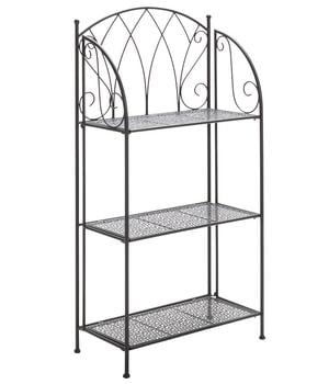 Dehner Regal Luca, ca. B58/H115,50/T29 cm, Schwarz - Metall