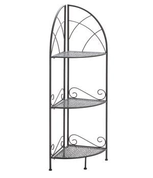 Dehner Eckregal Luca, ca. B31/H111/T31 cm, Schwarz - Metall