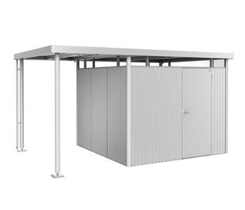 Biohort Seitendach für Gerätehaus HighLine H4, Silber - Metall / Aluminium